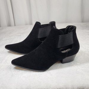 Cape Robbin Black Slip On Western Cut Out Side Bootie Boot